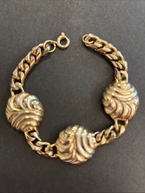 Gold-Tone Swirl Link Bracelet - Women Jewelry